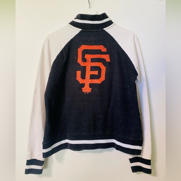 MAJESTIC San Francisco Giants Sweatshirt Bomber Jacket - Size US L - Picture 3 of 4